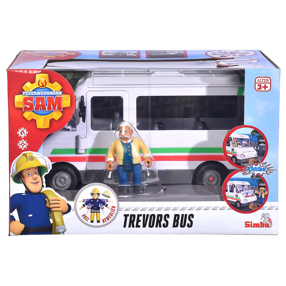 Fireman Sam - Trevors Bus & Figurine