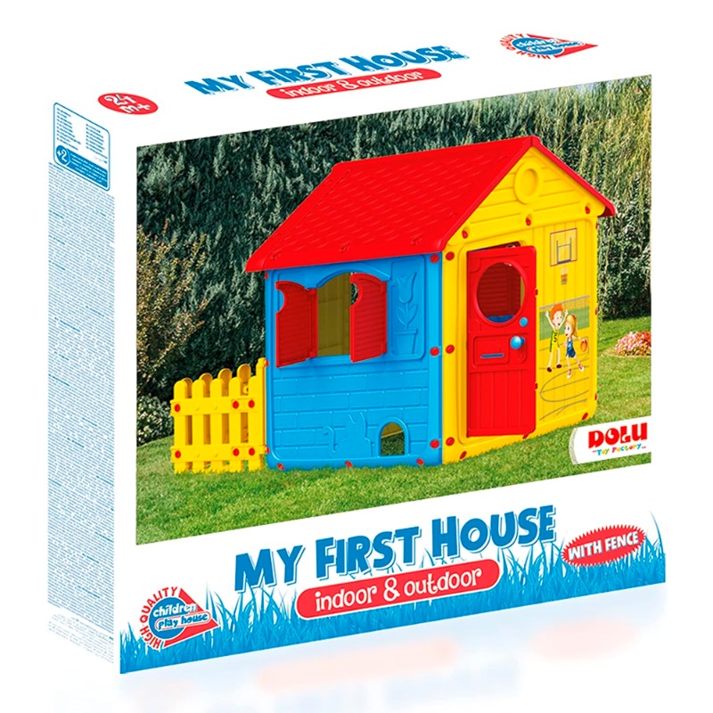Dabdoob Dolu My First House With Fence Outdoor Playhouse