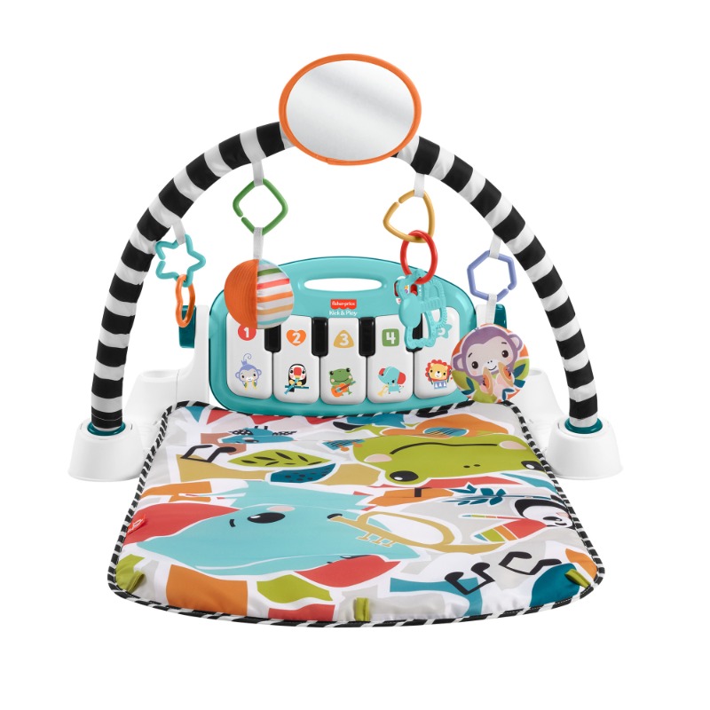 Fisher Price Glow and Grow Kick and Play Piano Gym- Blue