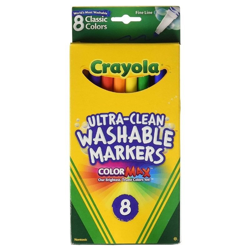 Crayola Ultra Clean Fine Line Markers 8 Ct