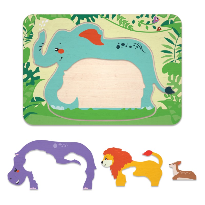 Bimbly Nesting Puzzle - Jungle