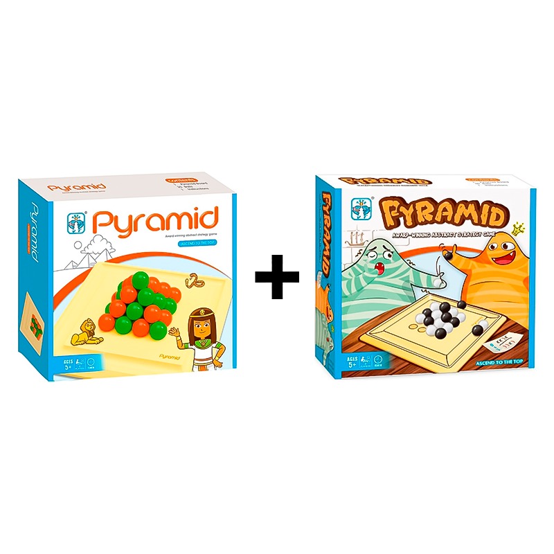 Pyramid Game White And Black + Pyramid Game Green And Orange Bundle