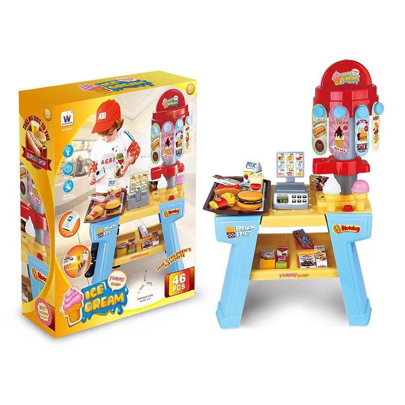 Ice Cream Station With Lighting - 46 Pcs