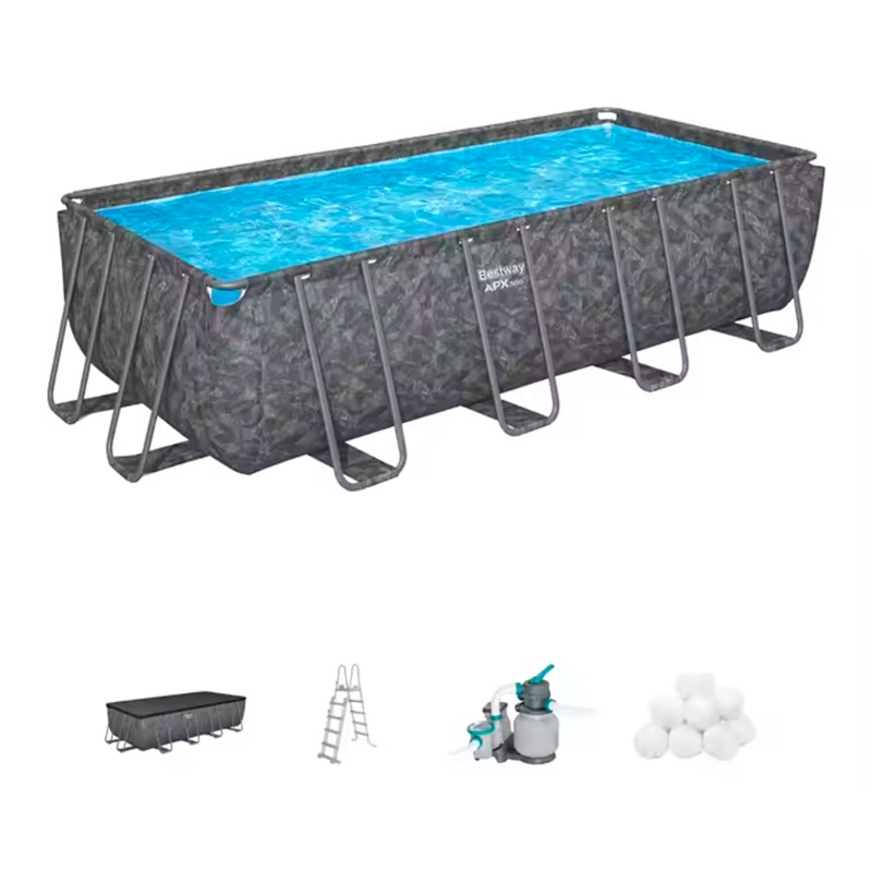 Bestway Power Steel 18ft Rectangular Pool Set