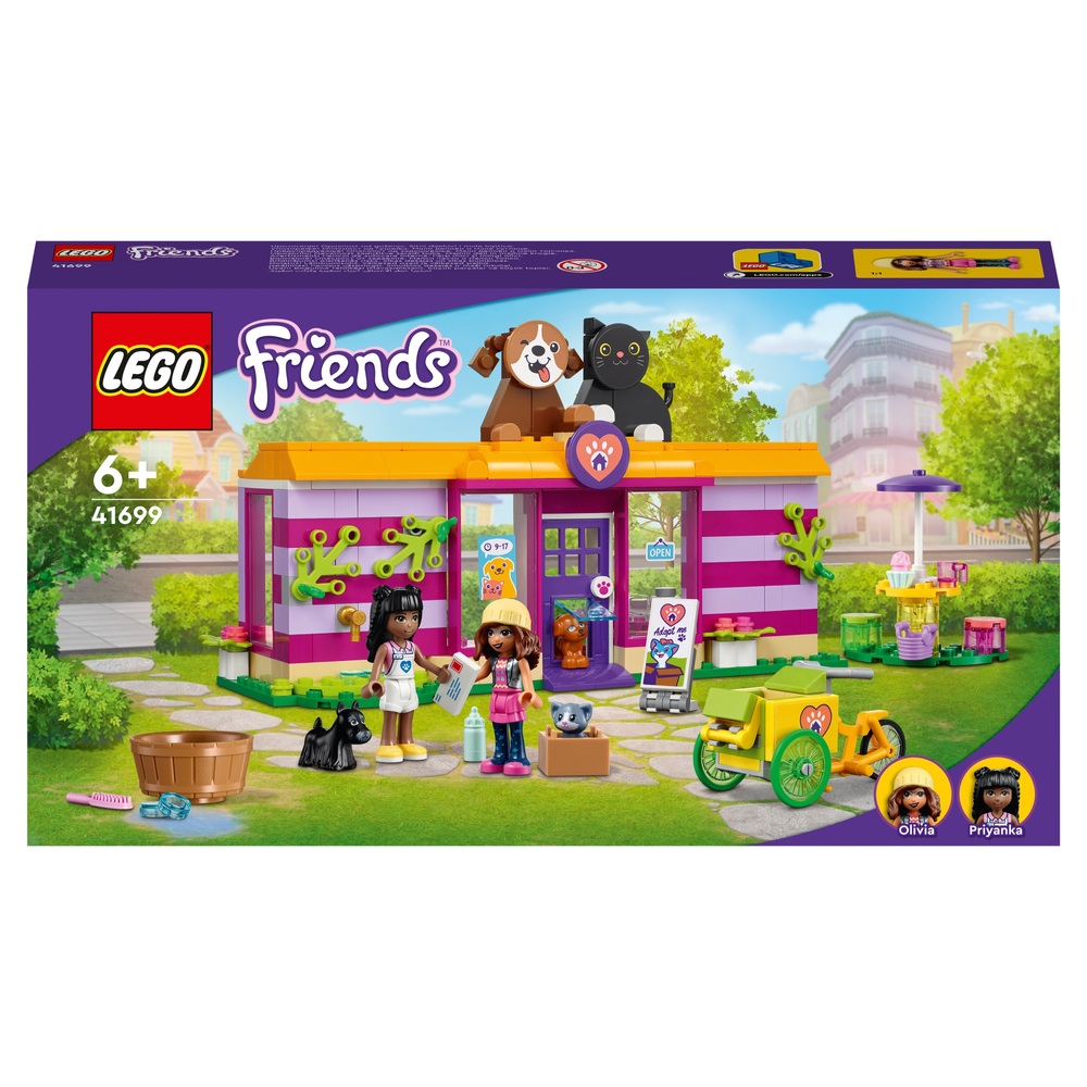 LEGO Friends Pet Adoption Cafe Animal Rescue Building Set