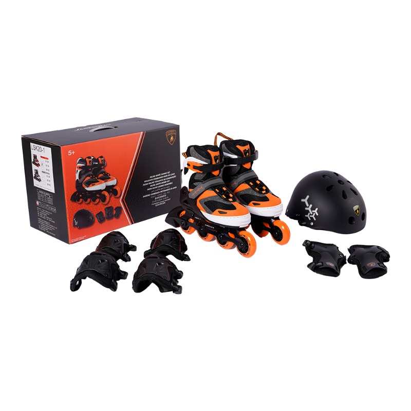 Lamborghini Inline Skate Combo Set Orange - Size: 31-34