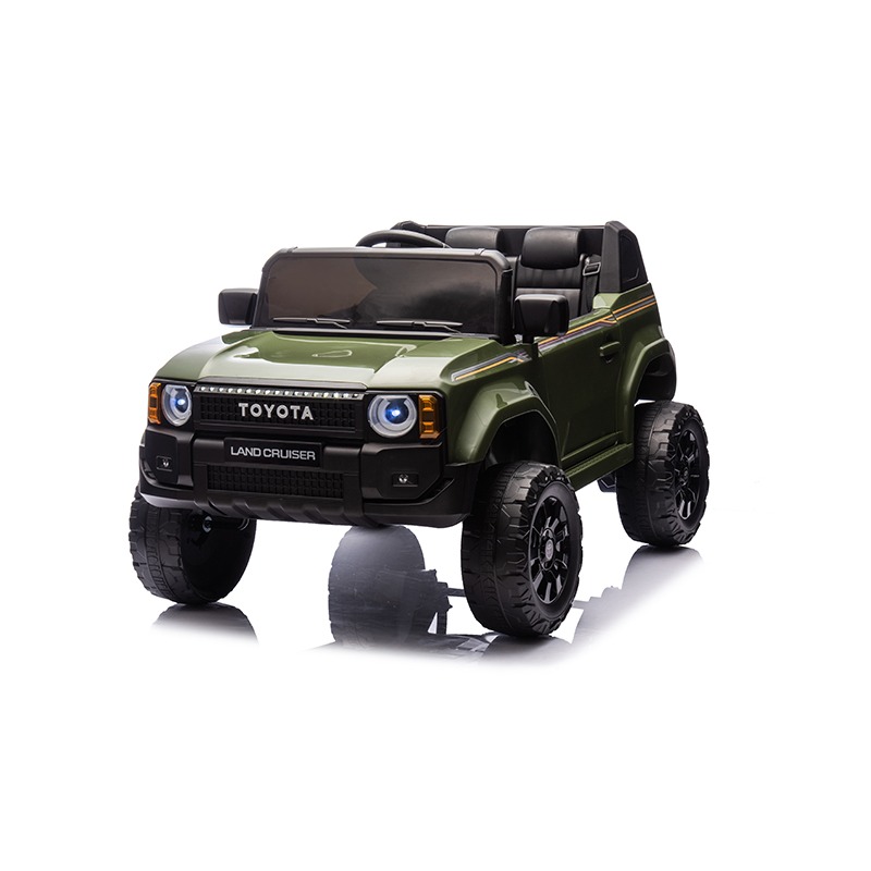 TOBBI Toyota Prado Licensed 12V Battery Ride-On Car with Leather Seat & EVA Wheels