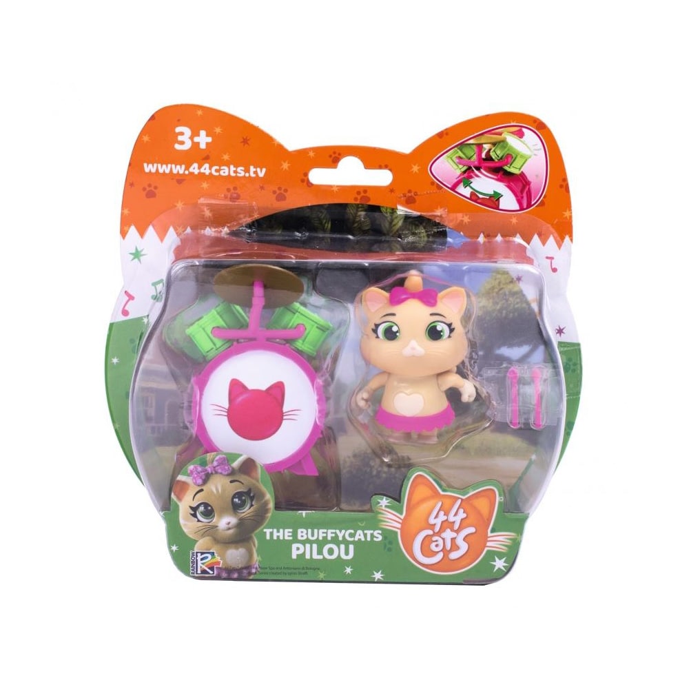 Smoby - 44 Cats Figure Pilou With Drums