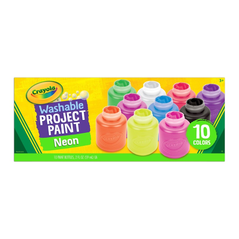 Crayola Washable Paint Set - Neon 10 Colors
