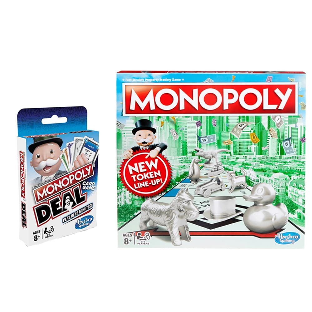 Monopoly Classic And Deal Card Games English Bundle - 2pcs