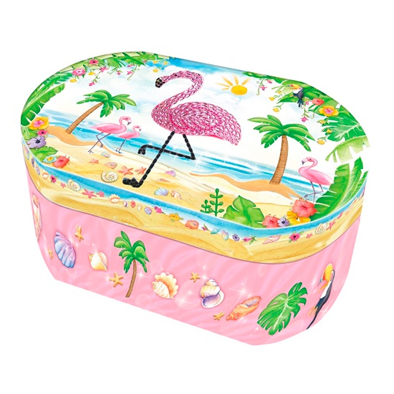Flamingo Printed Musical Jewelry Box