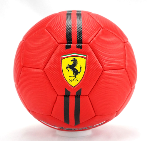 Ferrari Soccer Ball No5 With Two Stripes - Red