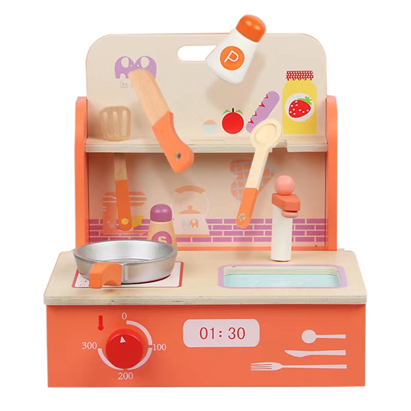 Mini burner play set and accessories orange color