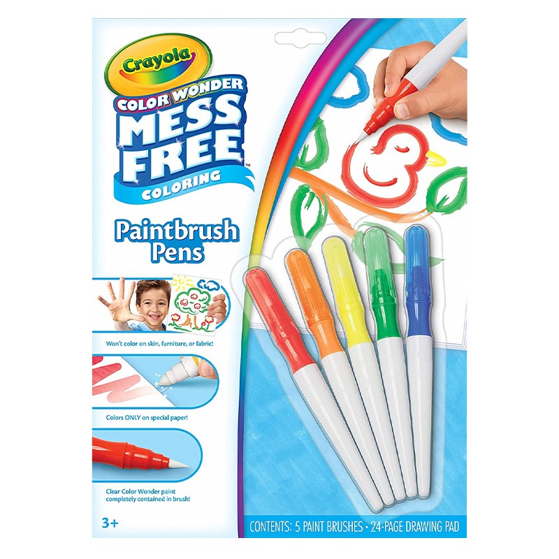 Crayola Wonder Paint Brush Pens -5 Colors