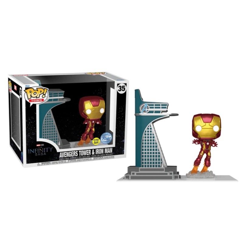 Funko Pop Town Marvel Avengers 2 - Avengers Tower with Iron Man (Exc)