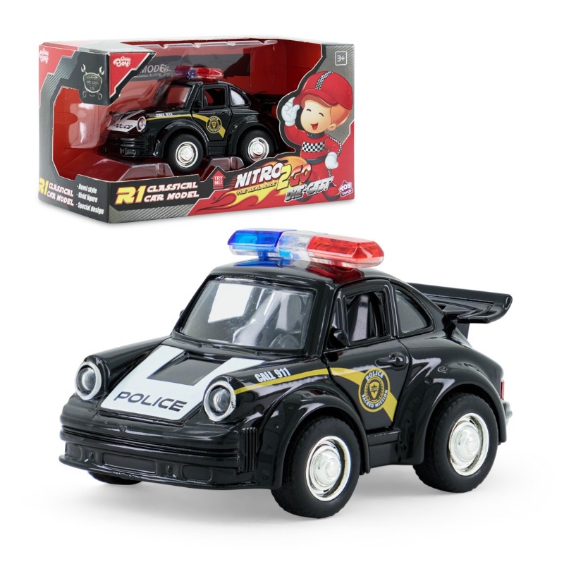 Nitro2Go Die-cast R1 Classical Car Model Police Black