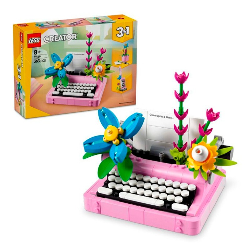 Lego Creator 3 in 1 Typewriter With Flowers Toy Playset (31169)