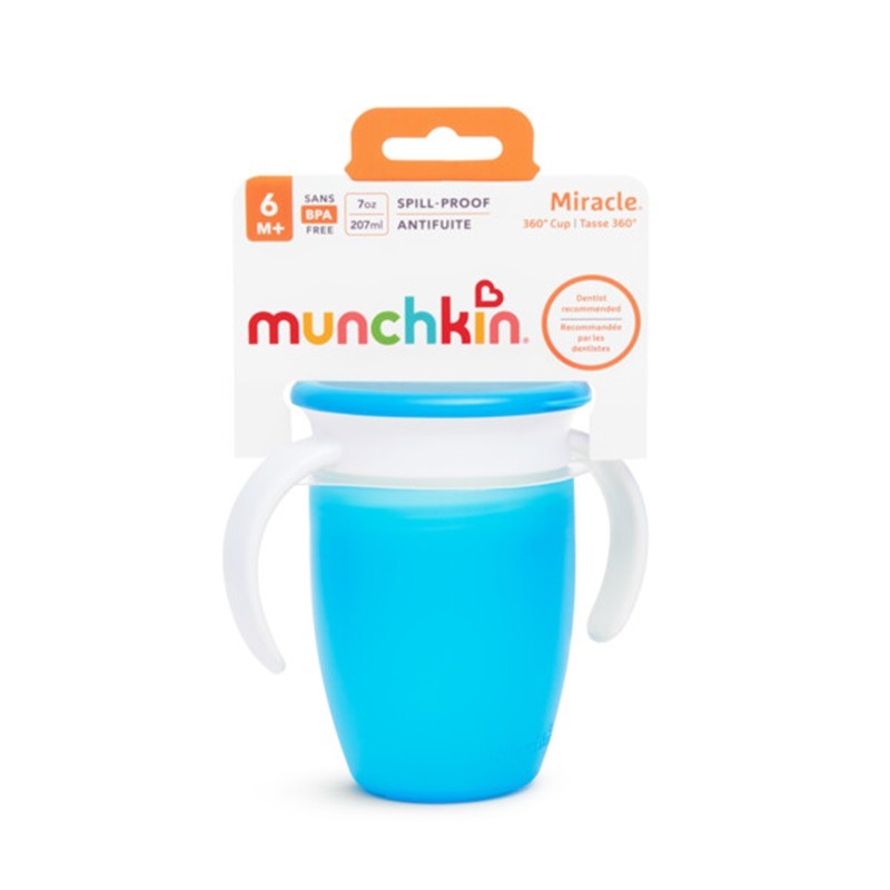 Munchkin Miracle Trainer Cup With Lid Blue – 207ml