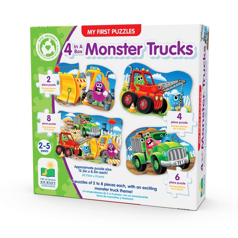 My First Puzzle Sets 4 In A Box Monster Truck