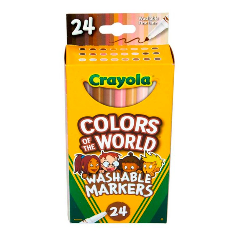 Crayola Colors of the World Fine Line Washable Skin Tone Markers