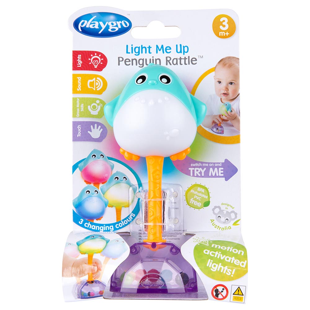 Playgro Light Me Up Penguin Rattle
