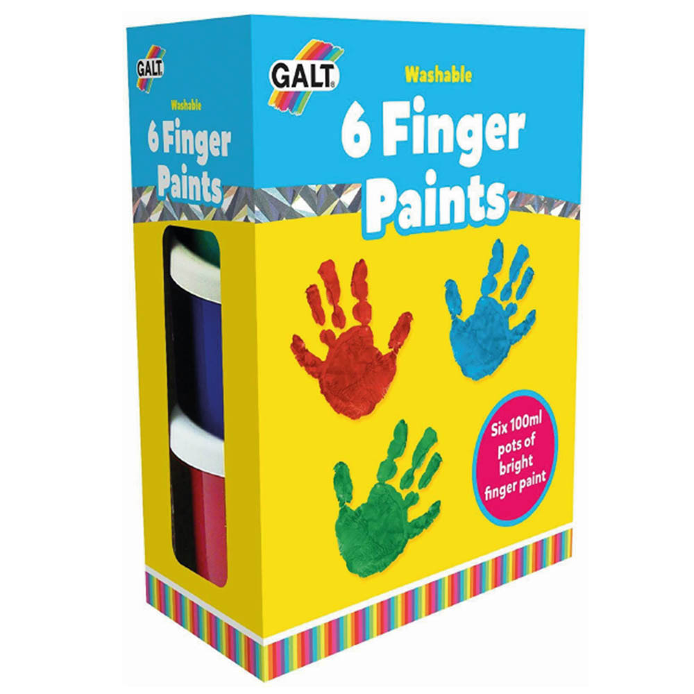 Galt Washable Finger Paints - 6 Colours