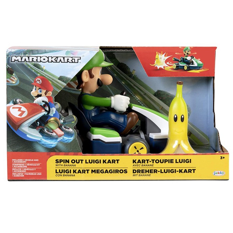 Super Mario Spin Out Kart With Mario Figure - Green