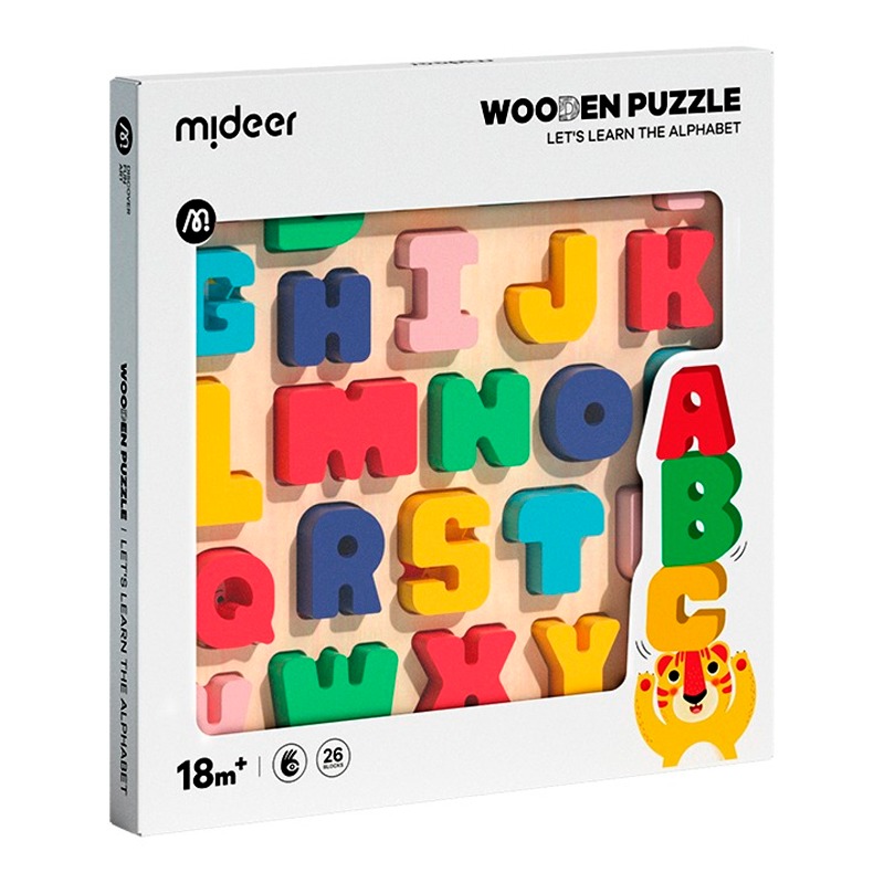 Mideer Wooden Puzzle Let'S Learn Alphabet
