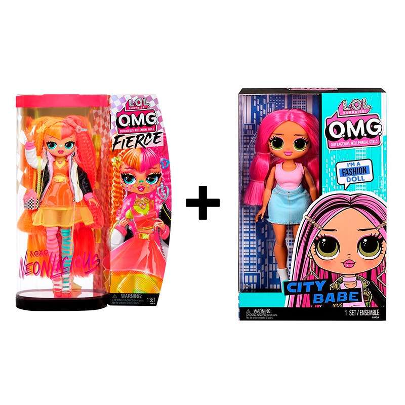 Buy 1 Get 1 L. O. L. Surprise Neonlicious Doll + City Babe