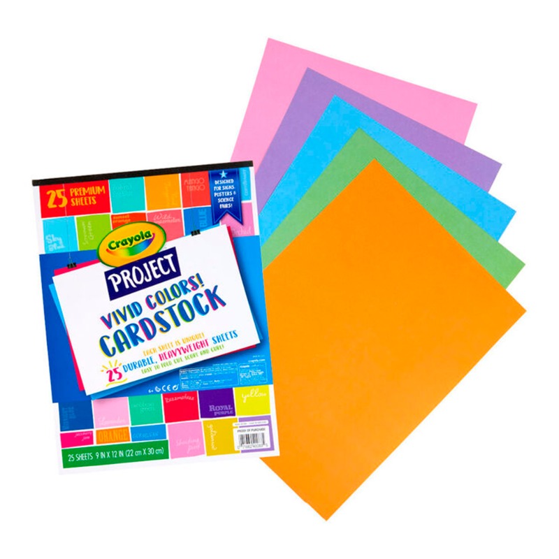 Crayola Project 25 CT Card Stock Vivid Colors