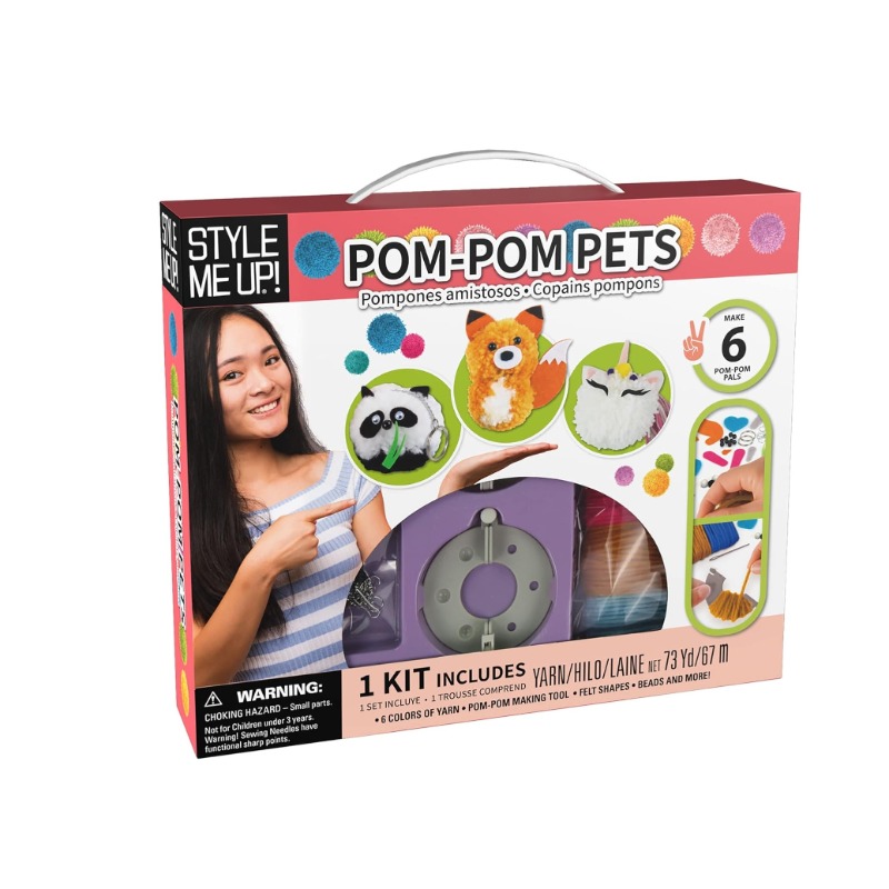 Spice Box Style Me Up Pom Pom Pets Kids Yarn Crafting