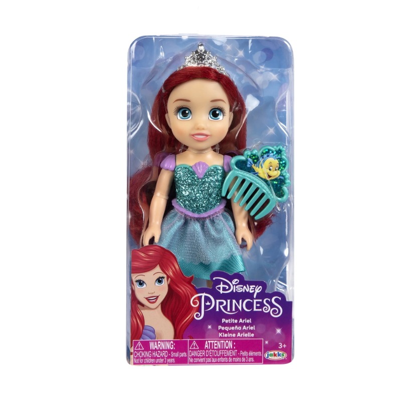 Disney Princess 6 Inch Petite Ariel Doll with Glittered Hard Bodice