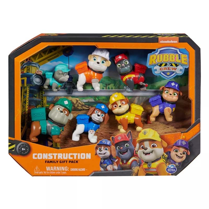 Paw Patrol Rubble & Crew Rubble Construction Family Gift Pack Animal Figures