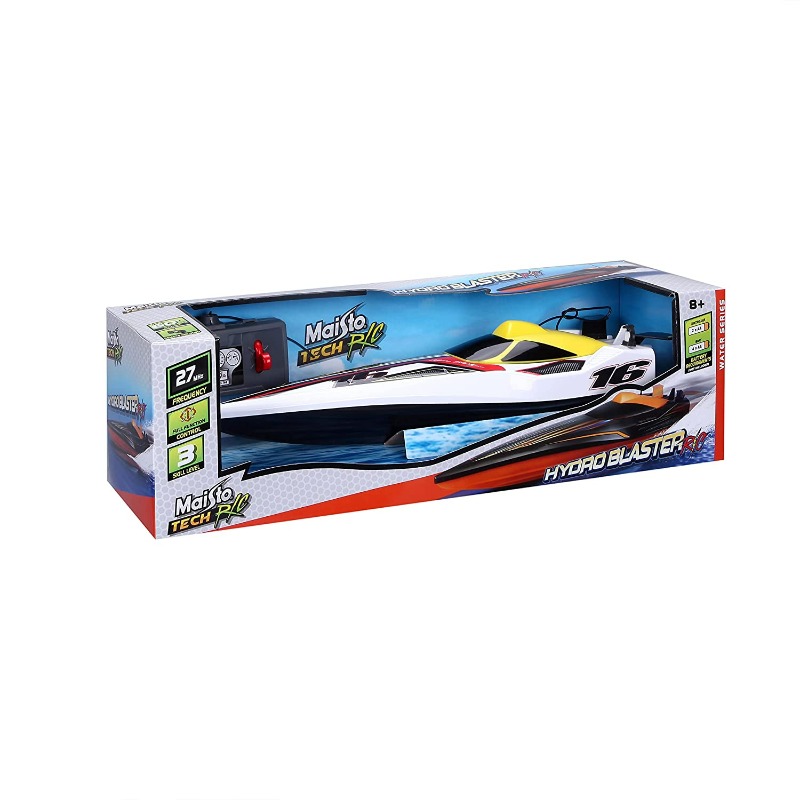 Maisto Remote Control Speed Boat Hydro Blaster - White