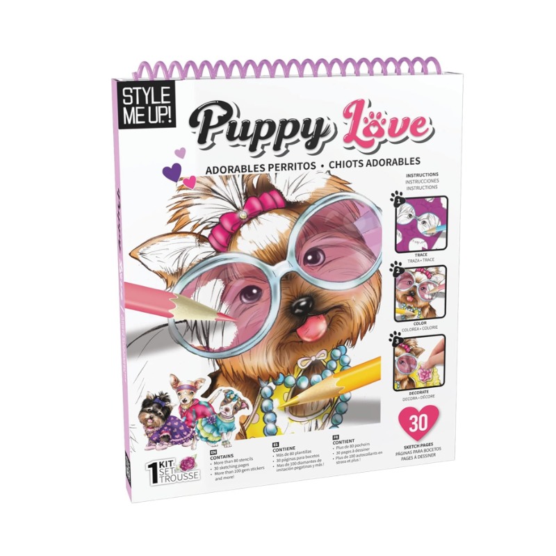 Spice Box Style Me Up Puppy Love Kids Art Kit