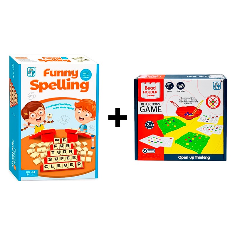 Alphabet Scrabble Game + Bead Holder Game Reflection Game Bundle