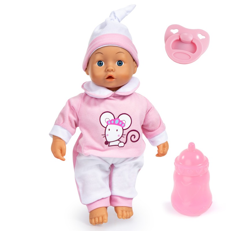 Bayer Interactive Baby Doll With Pacifier - 36cm