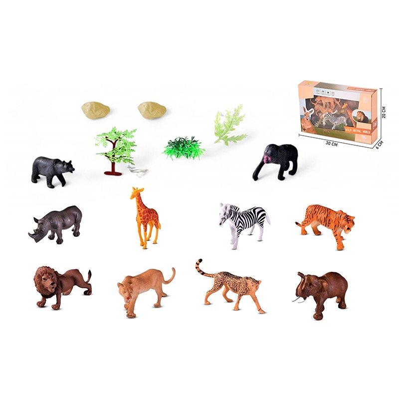 Safari Animals Figures Toys 12 Pcs