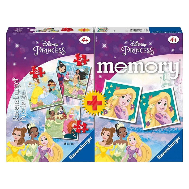 Ravensburger Memory Game 3 Puzzles Princess (25 +36+49 Pieces)