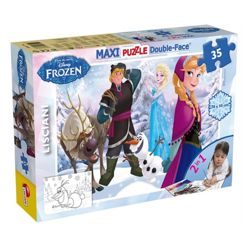 Lisciani - Puzzle DF Supermaxi 35 Frozen Playing on the Ice