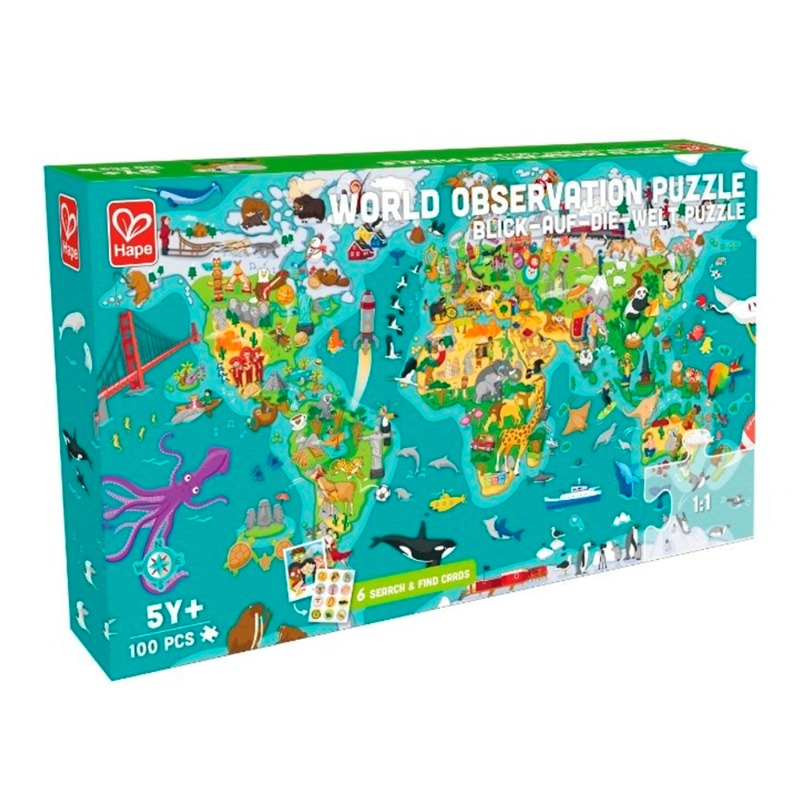 Hape - 2-in-1 World Tour Puzzle And Game