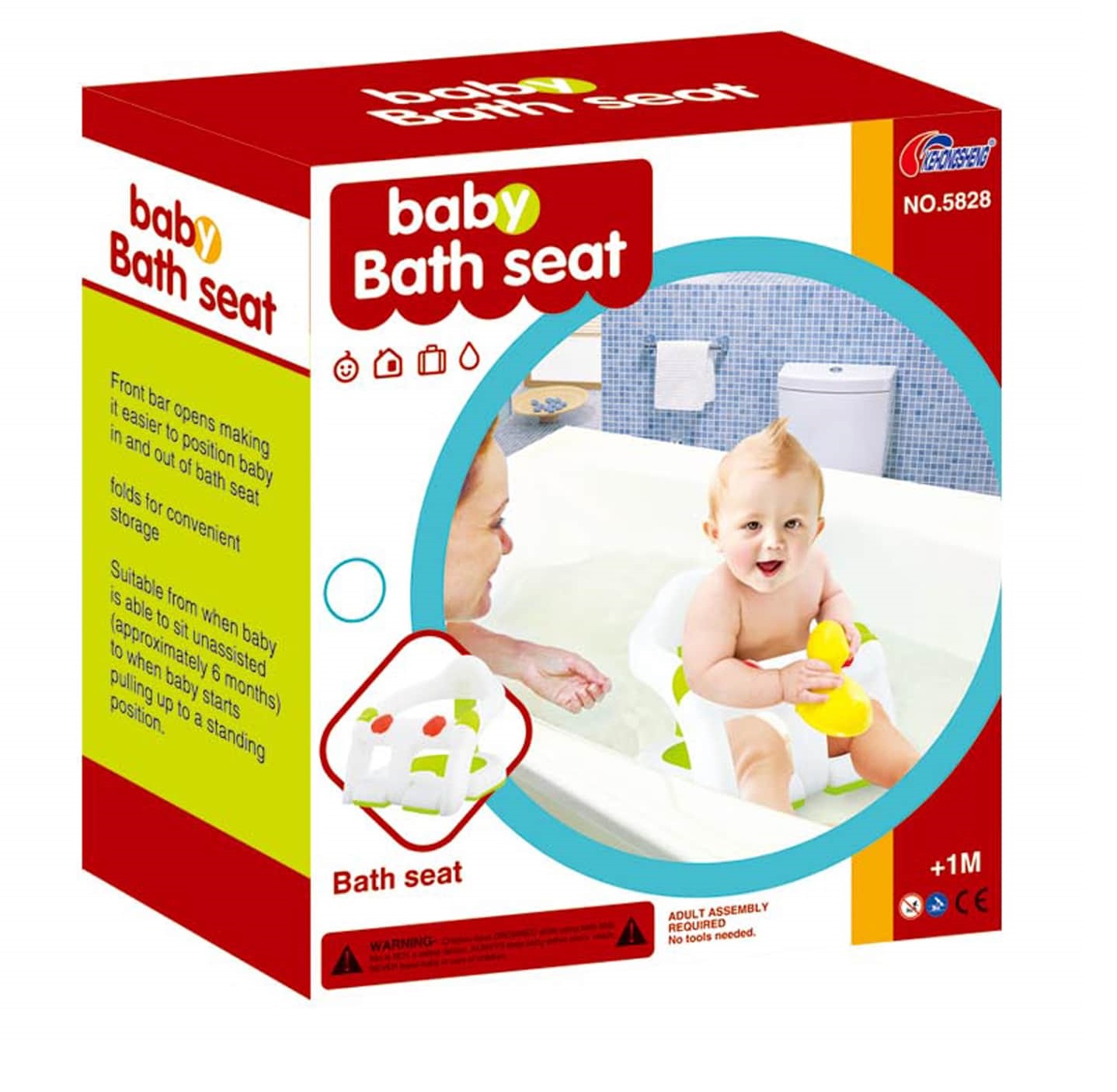 Baby Bath Seat Foldable - Multicolor