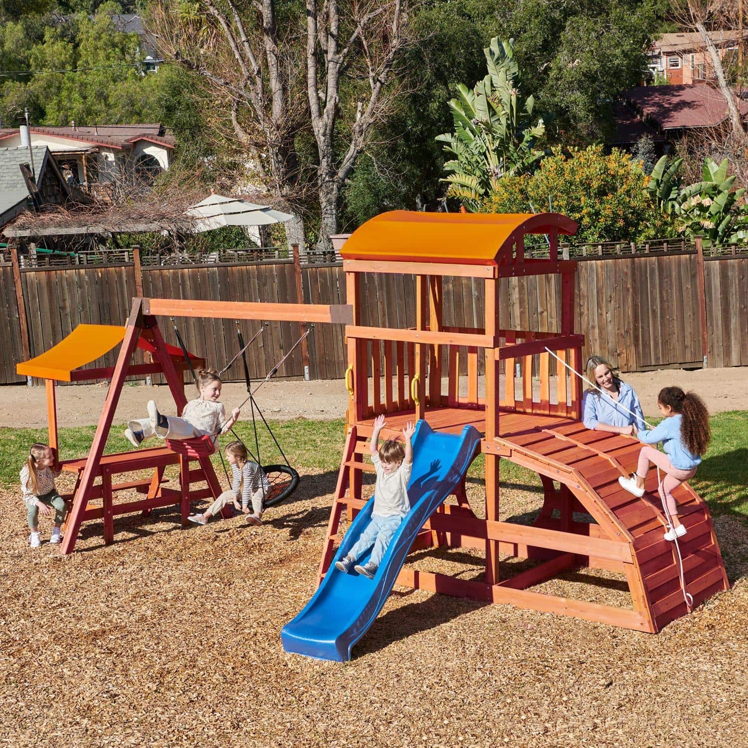 Outdoor Playset Real Wood Adventures Panther Peak Little Tikes