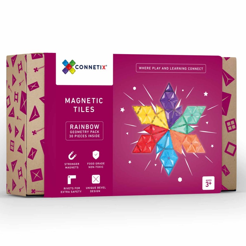 Connetix Rainbow Geometry Pack - 30 Pcs