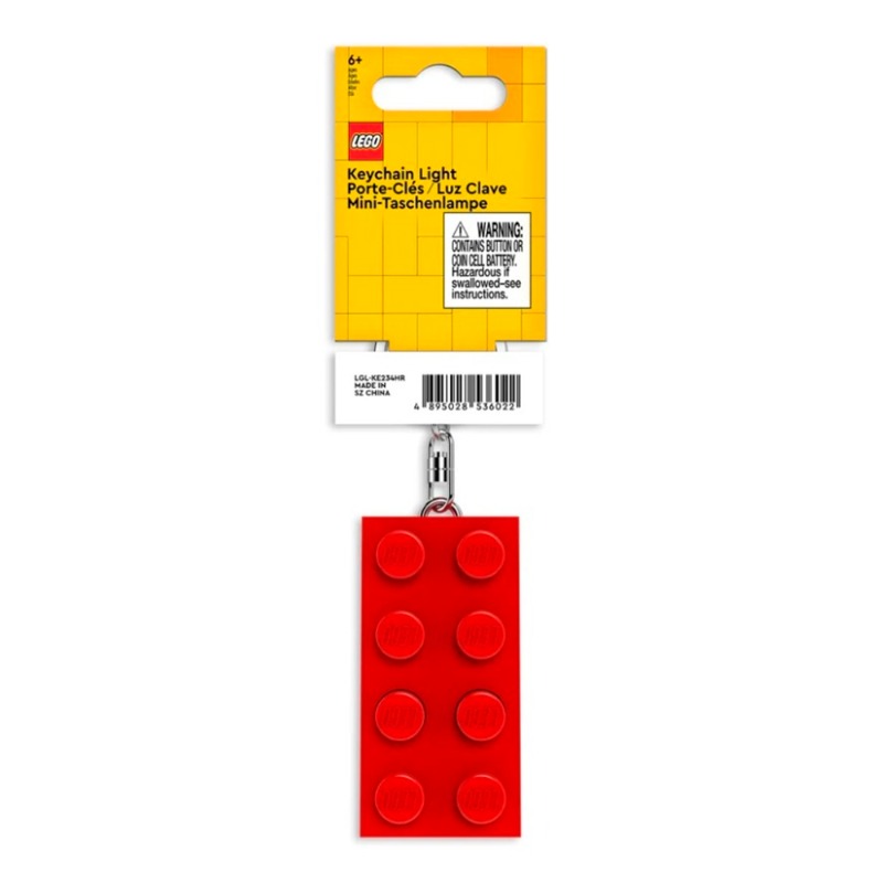 Lego Minifigurines Keychain Light 2x4 Brick