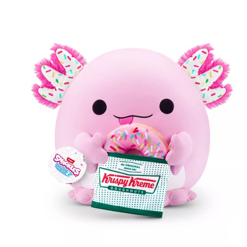 Snackles Axolotl Plush Toy with Crispy 13. 7 Inch