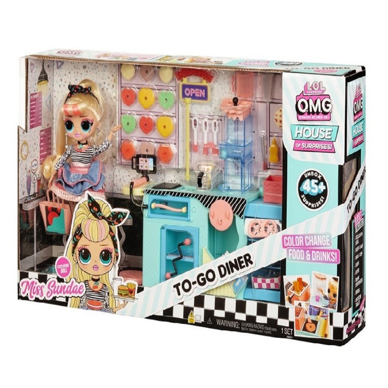 L. O. L. Surprise OMG To Go Diner Playset with 45 Surprises