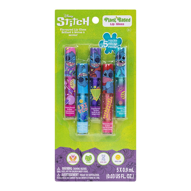 Stitch Kids Lip Gloss Set – 5 Pieces
