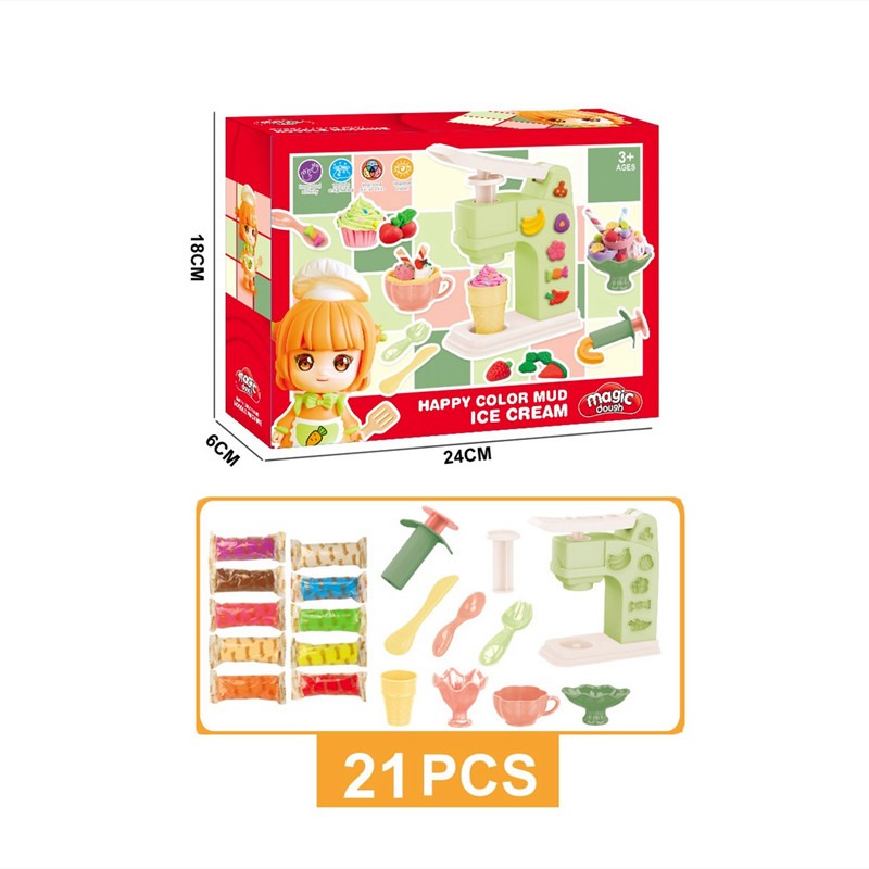 Magic Dough Ice Cream Machine Set 21 Pcs