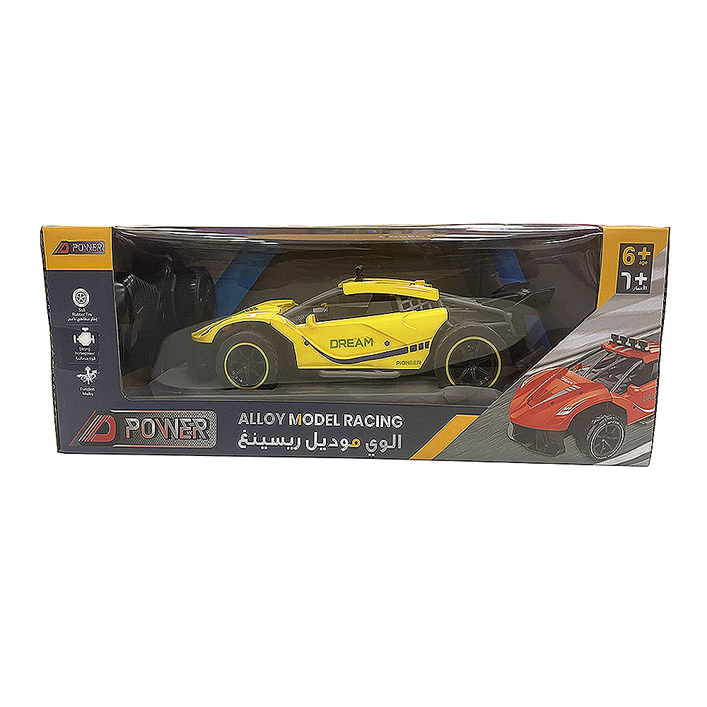 D Power RC Alloy Model 2. 4G High Speed Car - Yellow